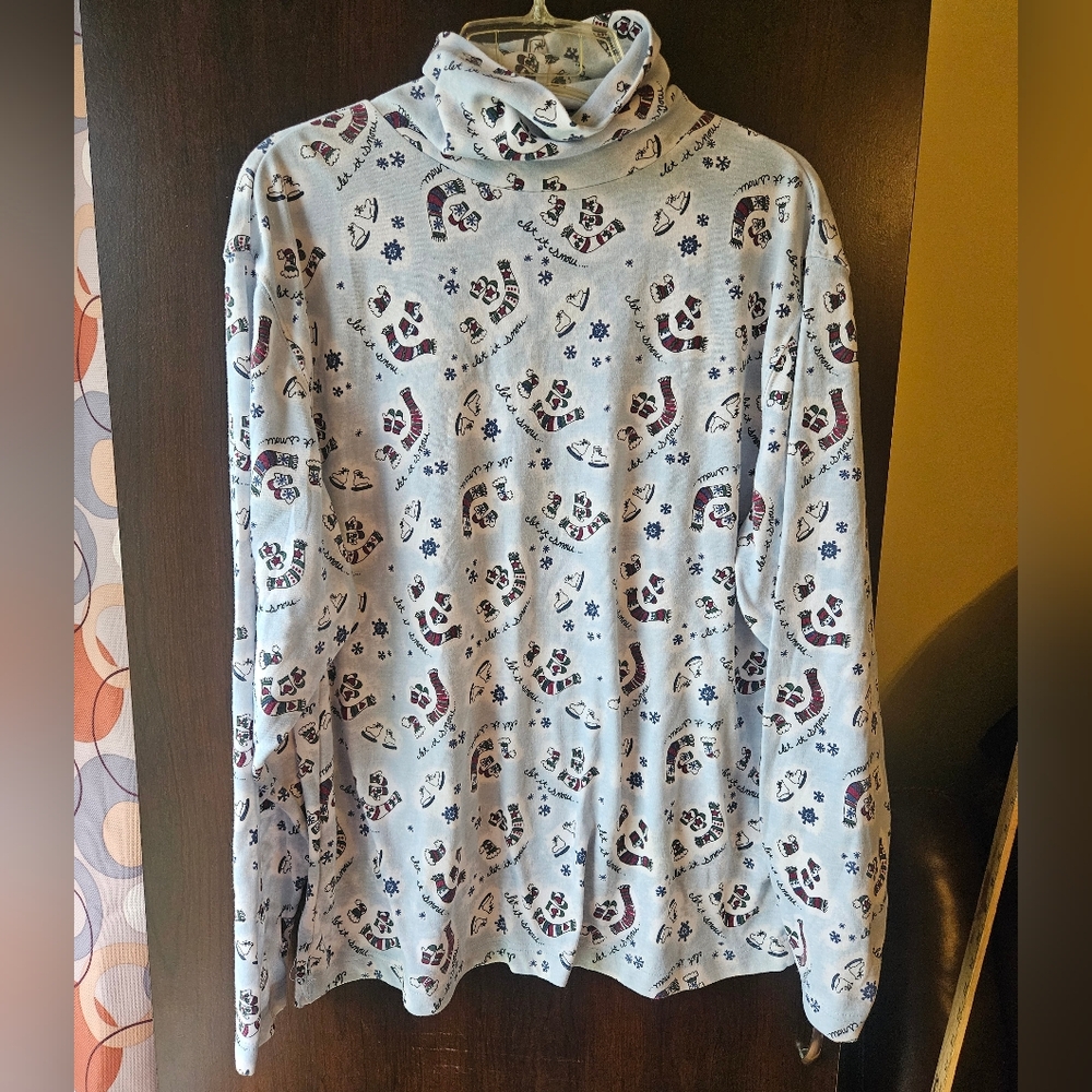Vintage Stefano Basics Plus Size Long Sleeve Christmas Tee Size 18/20W
